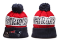 New England Patriots Pom Pom Cuffed Knit Beanie