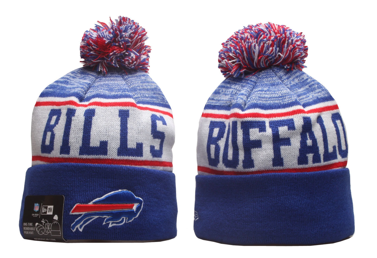 Buffalo Bills Pom Pom Cuffed Knit Beanie