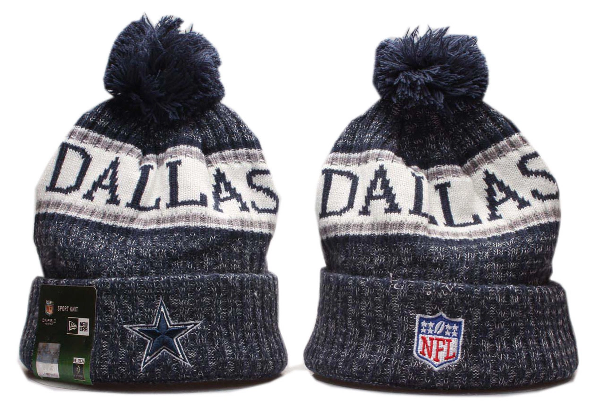 Dallas Cowboys Pom Pom Cuffed Knit Beanie