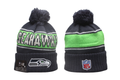 Seattle Seahawks Pom Pom Cuffed Knit Beanie