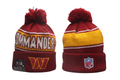 Washington Commanders Pom Pom Cuffed Knit Beanie