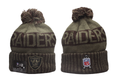 Las Vegas Raiders Pom Pom Cuffed Knit Beanie