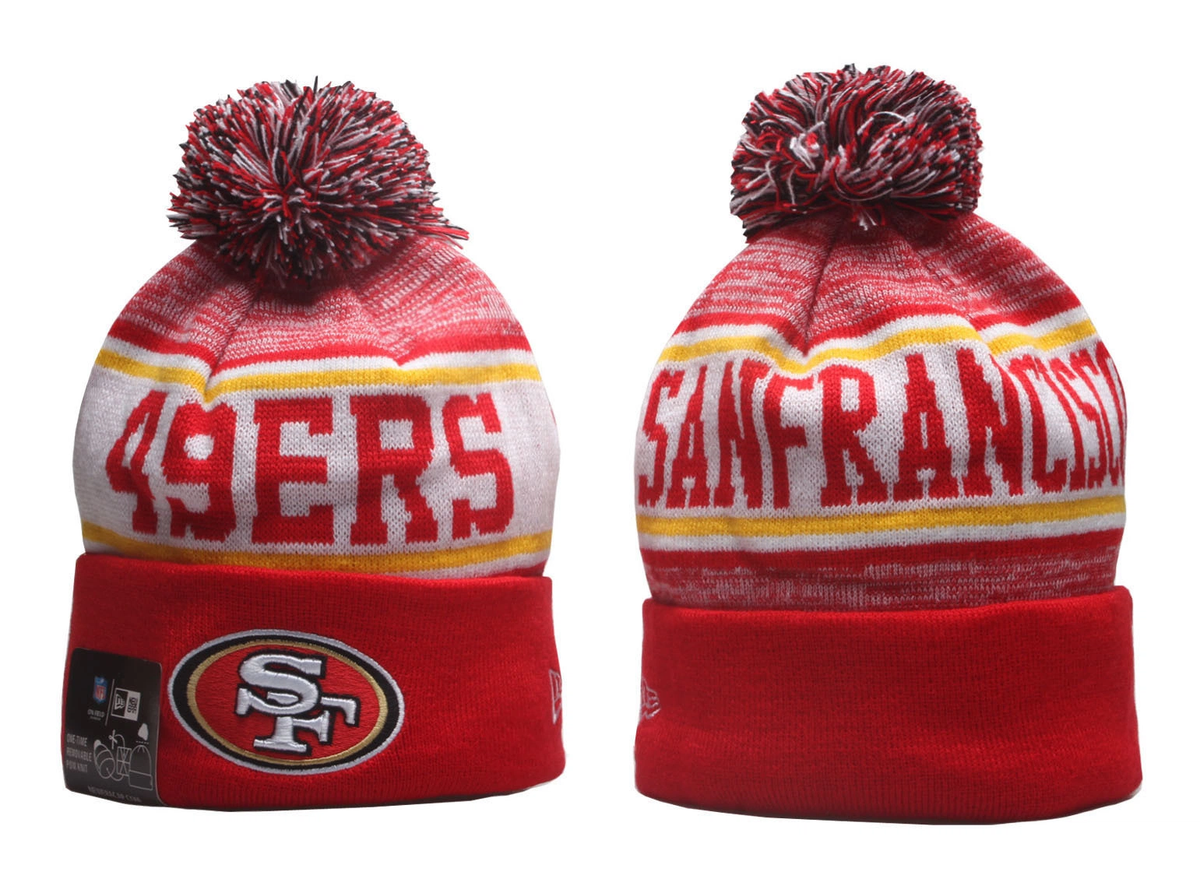 San Francisco 49ers Pom Pom Cuffed Knit Beanie