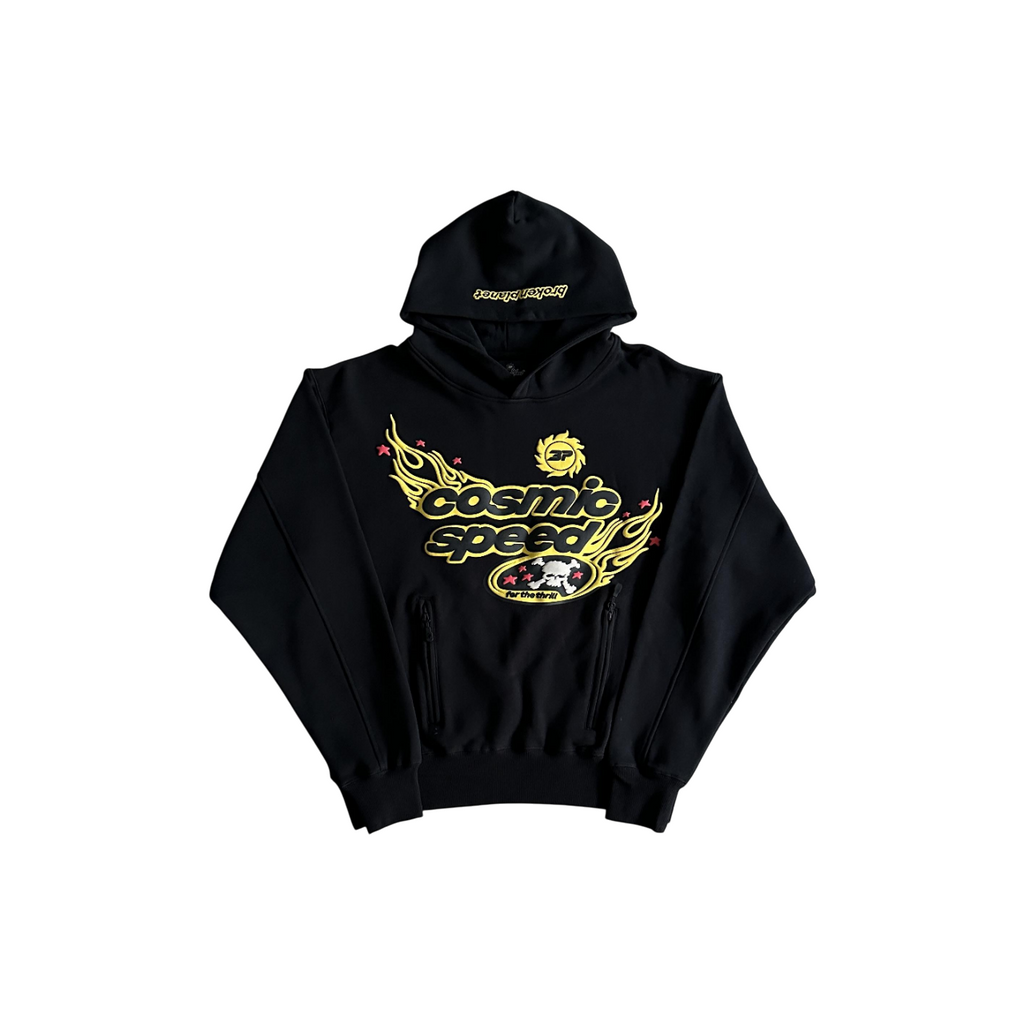 Broken Planet Cosmic Speed Hoodie Black/Yellow