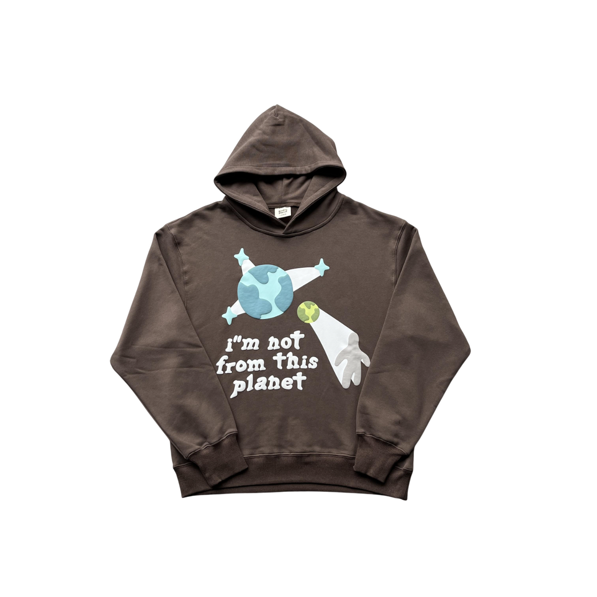 Broken Planet Not From This Planet Hoodie Brown