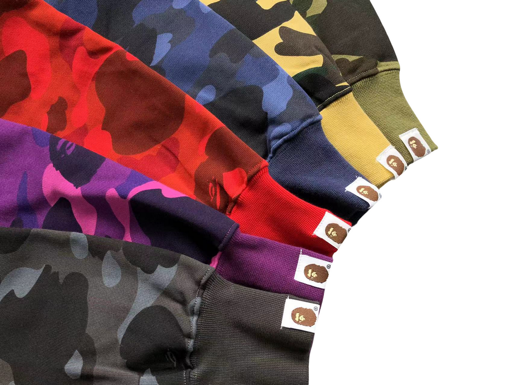 BAPE ABC Camo Shark Full Zip Hoodie Navy