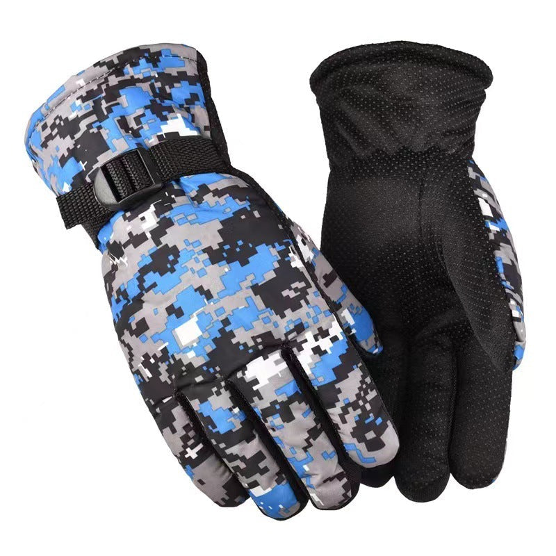 Warm Gloves Wholesale Men Winter Ski Fleece Thickened Electric Outdoor Sports Motorcycle Gloves Floor Supply