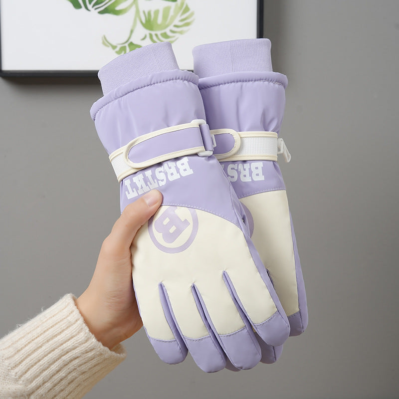 Winter New Ski Gloves Men Men Outdoor Cycling Touchscreen Warm Fleece Padded Gloves Waterproof Non-slip