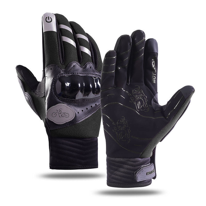 Cycling Gloves Men's Outdoor Cross Country Touch Screen Four Seasons Handguard Anti-slip Shock Absorbing Case Motorcycle Sport Gloves