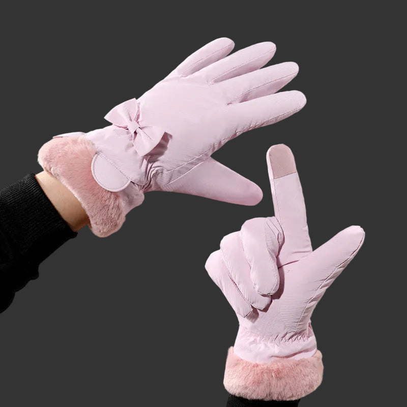 Warm gloves women winter fleece thick suede autumn winter cold touch screen new cycling ski cycling gloves