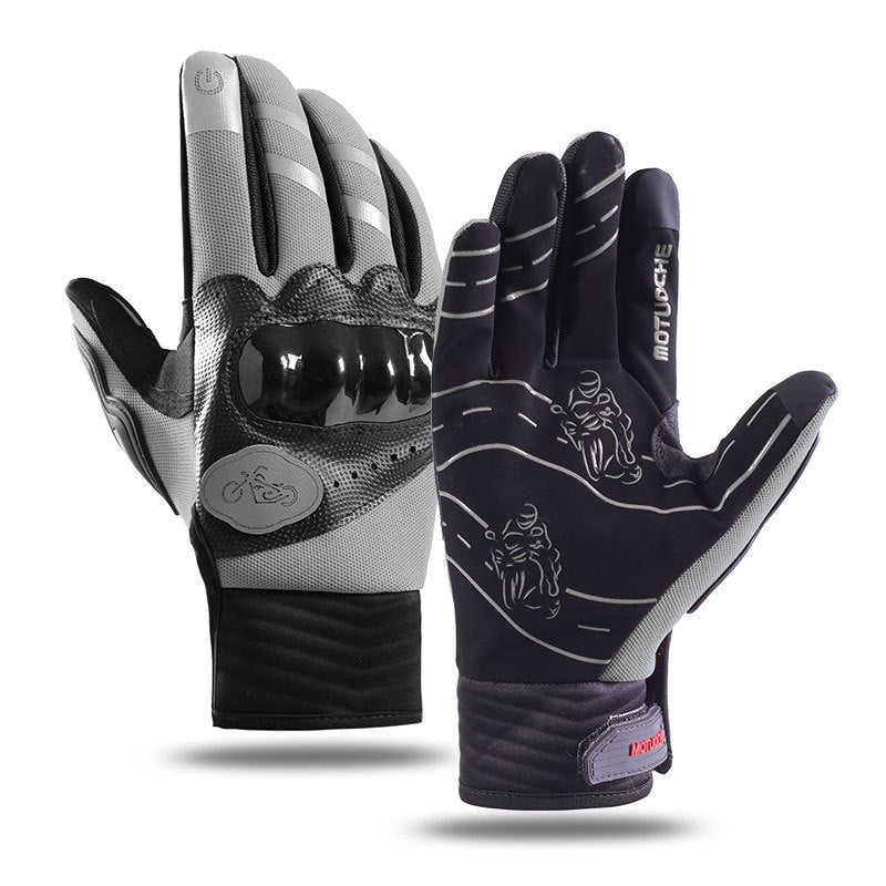Cycling Gloves Men's Outdoor Cross Country Touch Screen Four Seasons Handguard Anti-slip Shock Absorbing Case Motorcycle Sport Gloves