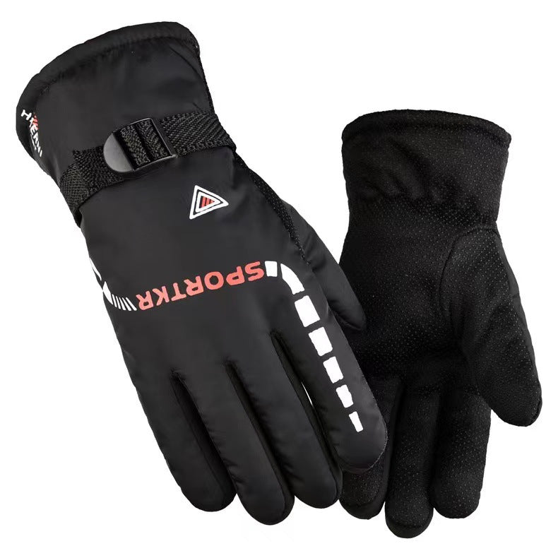 Warm Gloves Wholesale Men Winter Ski Fleece Thickened Electric Outdoor Sports Motorcycle Gloves Floor Supply