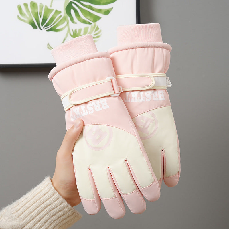 Winter New Ski Gloves Men Men Outdoor Cycling Touchscreen Warm Fleece Padded Gloves Waterproof Non-slip