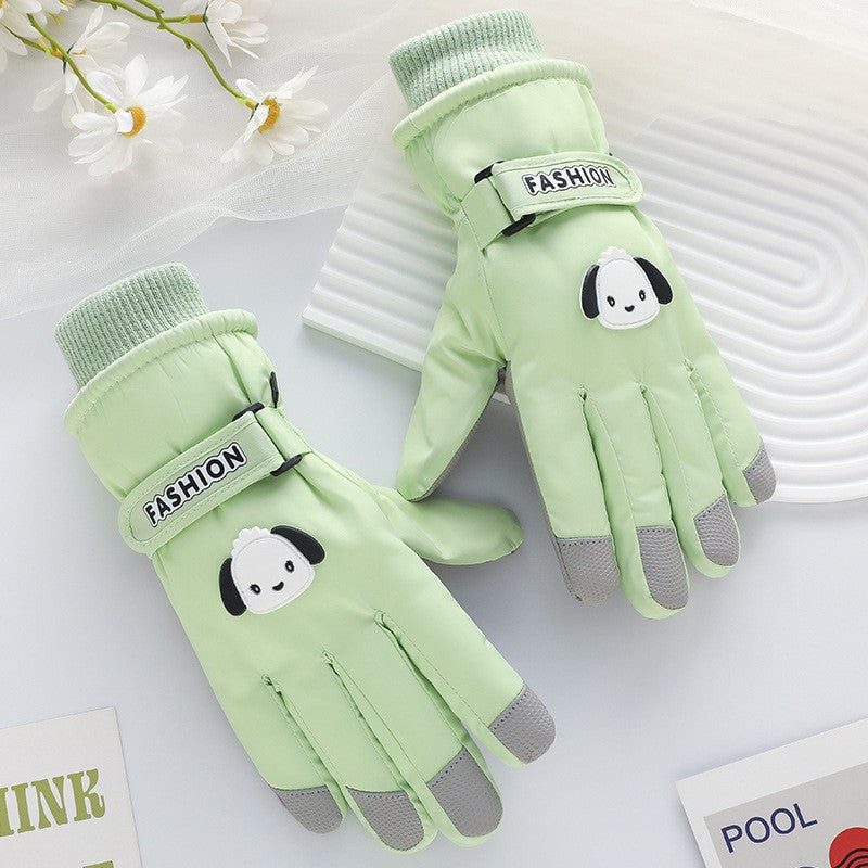 Ski Gloves Winter Unisex Outdoor Cycling Windproof Coldproof Fleece Thickened Warm Gloves Anti-slip Touchscreen Gloves