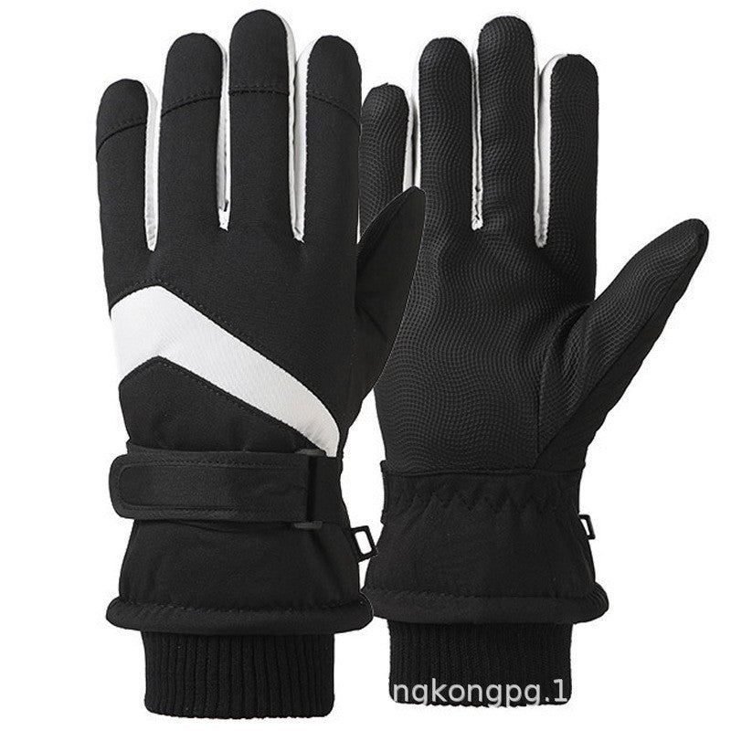 Ski Gloves Winter Unisex Outdoor Cycling Windproof Coldproof Fleece Thickened Warm Gloves Anti-slip Touchscreen Gloves