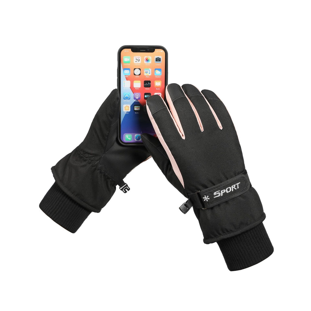 Winter New Ski Gloves Men Men Outdoor Cycling Touchscreen Warm Fleece Padded Gloves Waterproof Non-slip