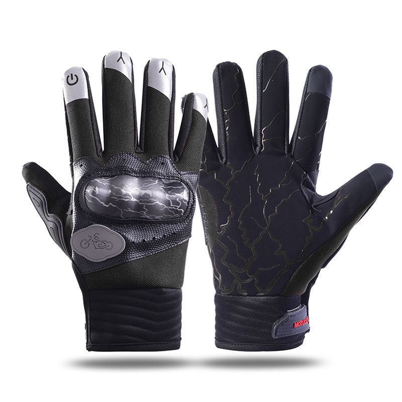 Cycling Gloves Men's Outdoor Cross Country Touch Screen Four Seasons Handguard Anti-slip Shock Absorbing Case Motorcycle Sport Gloves