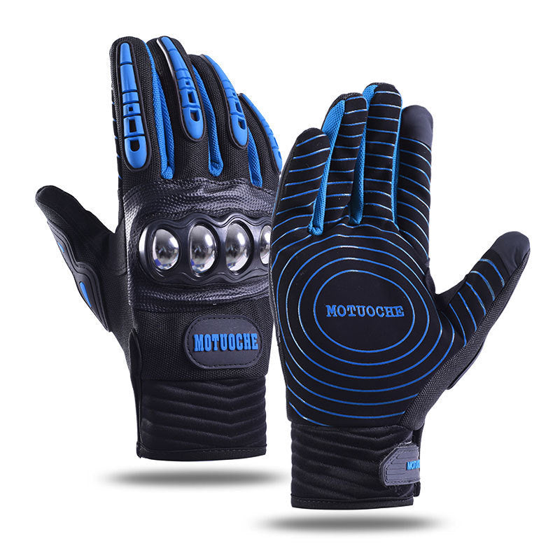 Cycling Gloves Men's Outdoor Cross Country Touch Screen Four Seasons Handguard Anti-slip Shock Absorbing Case Motorcycle Sport Gloves