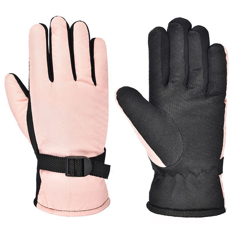 Unisex Winter Warm Thickening Windproof Coldproof Outdoor Cycling Motorcycle Fleece Snow Cotton Gloves One Piece