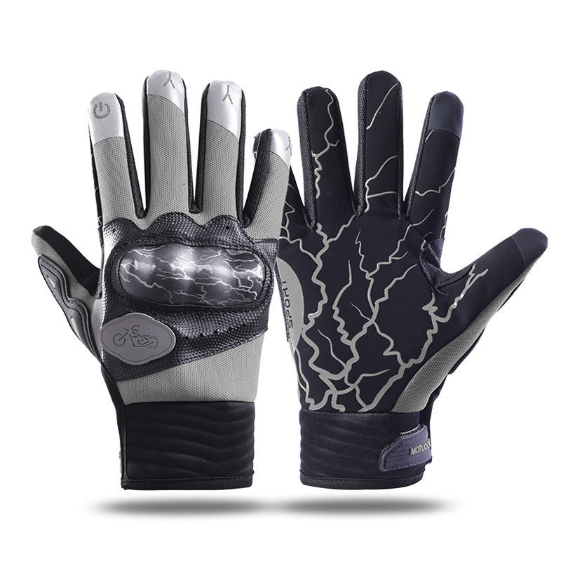 Cycling Gloves Men's Outdoor Cross Country Touch Screen Four Seasons Handguard Anti-slip Shock Absorbing Case Motorcycle Sport Gloves