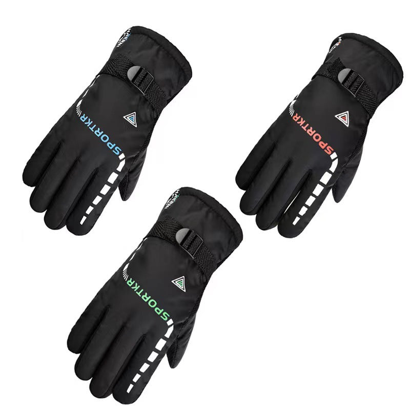 Warm Gloves Wholesale Men Winter Ski Fleece Thickened Electric Outdoor Sports Motorcycle Gloves Floor Supply