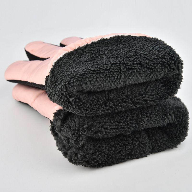 Unisex Winter Warm Thickening Windproof Coldproof Outdoor Cycling Motorcycle Fleece Snow Cotton Gloves One Piece