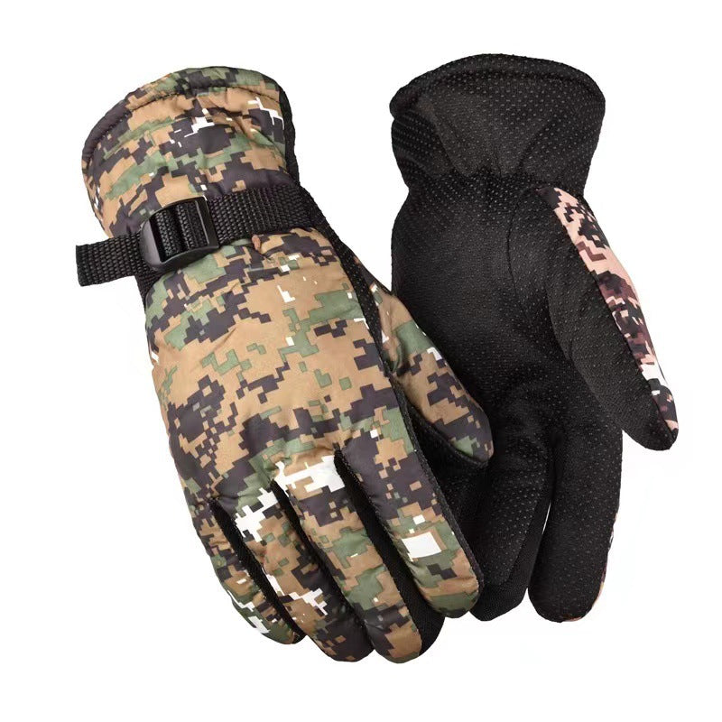Warm Gloves Wholesale Men Winter Ski Fleece Thickened Electric Outdoor Sports Motorcycle Gloves Floor Supply