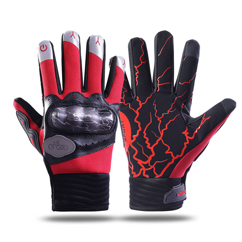 Cycling Gloves Men's Outdoor Cross Country Touch Screen Four Seasons Handguard Anti-slip Shock Absorbing Case Motorcycle Sport Gloves