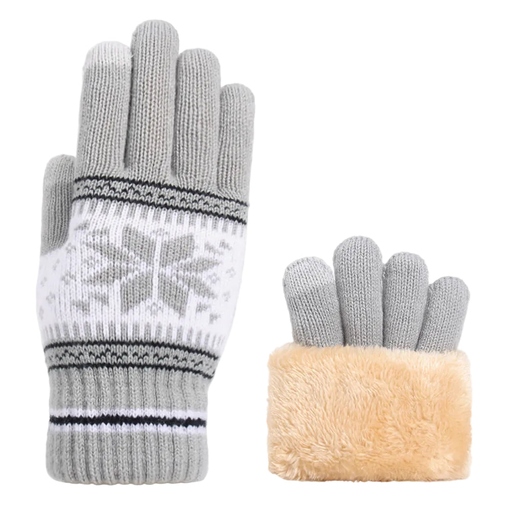 Cold Warmer Knitted Gloves Fleece Thicker Double Touchscreen Wholesale Adult Cold Warmer Touchscreen Gloves