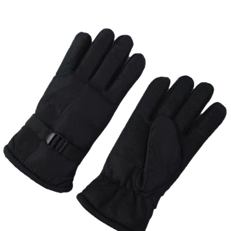 Unisex Winter Warm Thickening Windproof Coldproof Outdoor Cycling Motorcycle Fleece Snow Cotton Gloves One Piece
