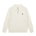 LFC5 New men's and women's spring and autumn collared sweaters, sweater base clothes