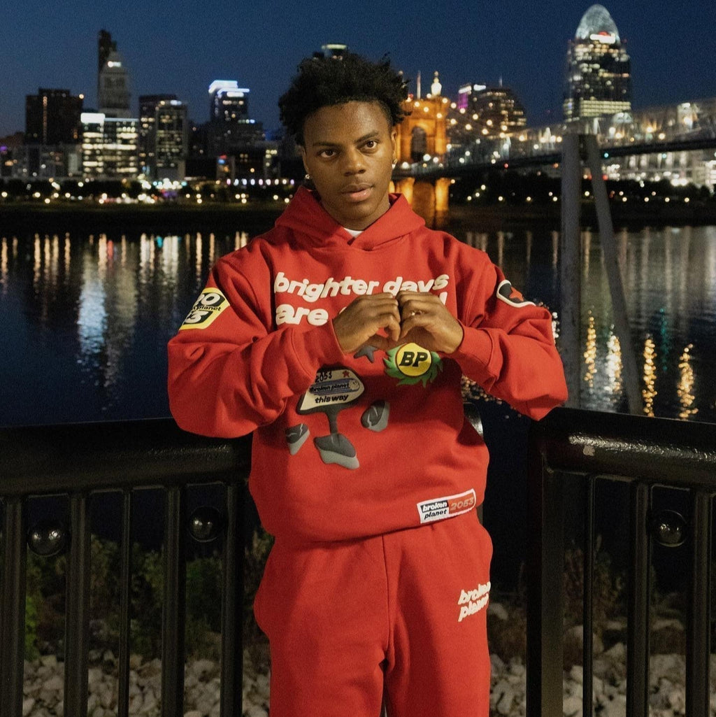 Broken Planet Brighter Days Are Ahead Hoodie Red
